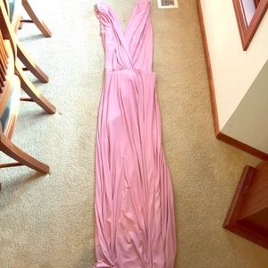 Debs Shop Pink Mauve Full Length Dress